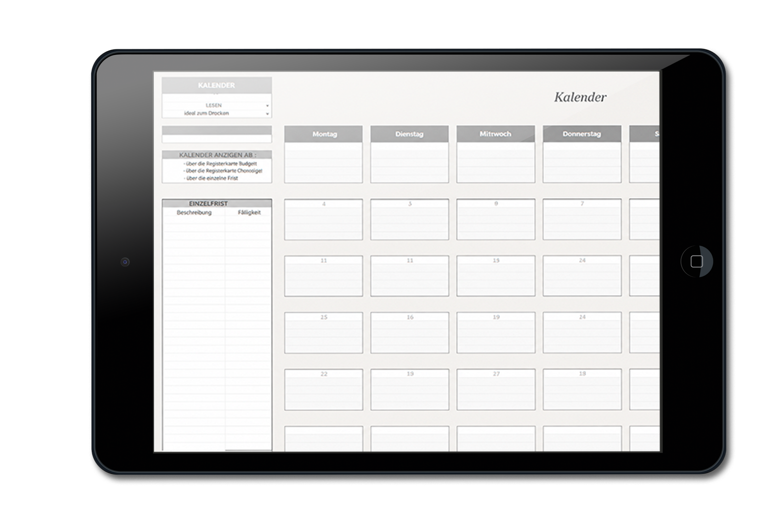 Kalender-Vorschau